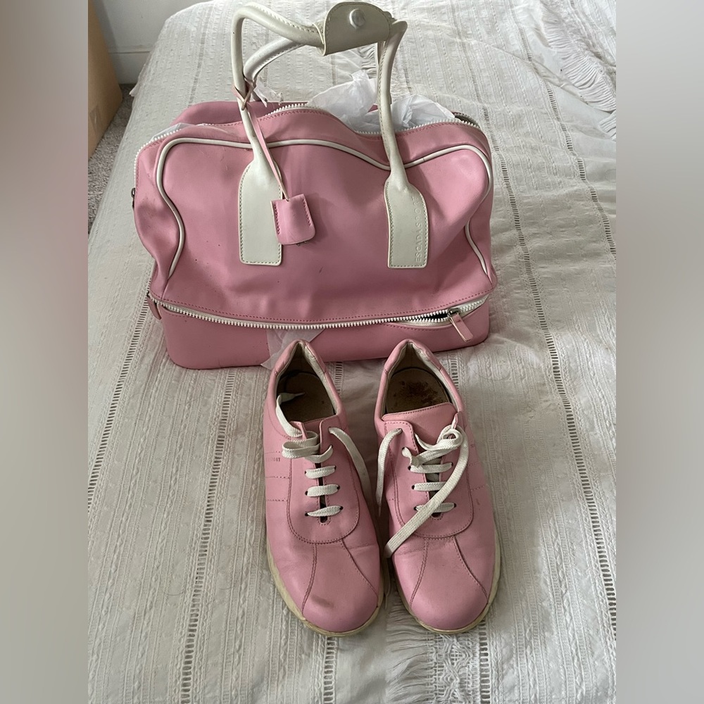 Escada Sport designer running shoes, matching carrying tote